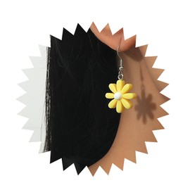 Allereya Vintage Acrylic Daisy Flower Dangle Earrings Daisy Drop Earrings Flower Daisy Earrings Yellow Flower Earrings Jewelry for Women and Girls