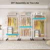 FUTASSI P3 Mini Rolling Clothes Rack, Clothing Racks for Hanging