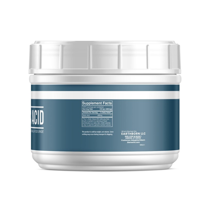 Earthborn Elements Malic Acid Powder, (2 lb), Used in Food,