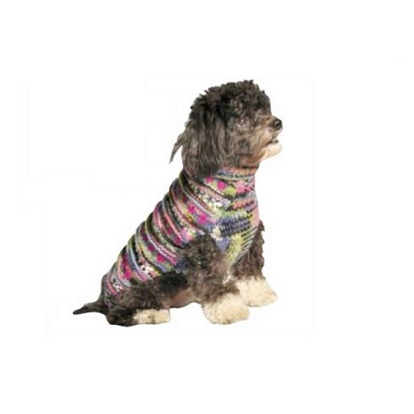 Chilly Dog Purple Woodstock Dog Sweater, XX-Small