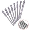 Bestgle 8Pcs 75mm 1/4 Inch Hex Shank Magnetic Long Phillips