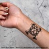 4 x 'Bulldog' Temporary Tattoos - Water Resistant, Skin-Safe, Non-Toxic