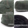 2 Pack Men Wool Blend 8 Panel Newsboy Cap Cabbie