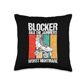Roller Skating Derby Gear Roller Skates for Roller Derby Throw Pillow