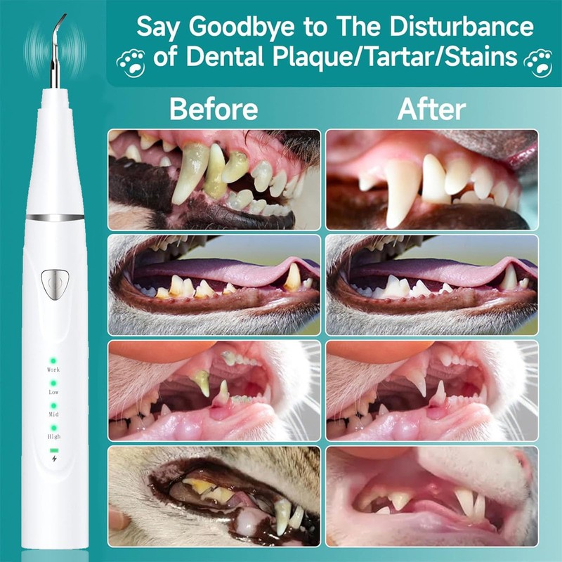 Psytpusa Dog Teeth Cleaning Kit - Dental Plaque Remover Tool,