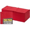 1InTheHome Red Cocktail Napkins - 2-Ply Paper Beverage Napkins, Unfolded