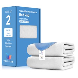 Washable Incontinence Bed Pads, Waterproof Mattress Protector, Water Absorbent Pads, Washable Bed Pads For Incontinence Adults, Waterproof Bed Pads, Single Mattress, 86x91cm
