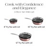OrGREENiC Luxurious Non-Stick Ceramic 3 Piece Rose Gold Cookware Set