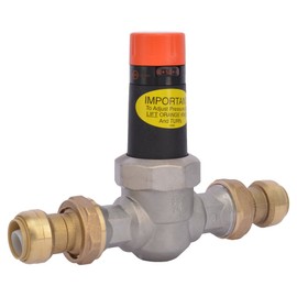 SharkBite 3/4 Inch EB45 Double Union Pressure Regulating Valve (PRV), Push to Connect Brass Plumbing Fittings, PEX Pipe, Copper, CPVC, PE-RT, HDPE, 23955-0045