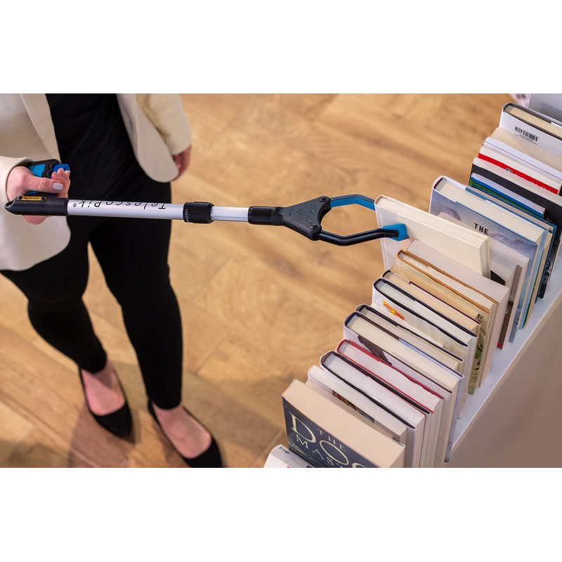 PikStik T-2026, Mini TelescoPik Adjustable Length Reacher, Wide 5.5” Jaw,
