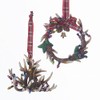 Kurt Adler 4" Chandelier/Wreath W/Antlers Ornaments