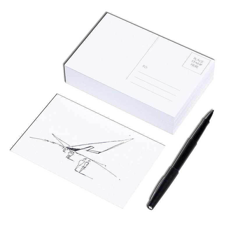 Home Advantage 100 Pack Blank Plain White 4x6 Postcards with