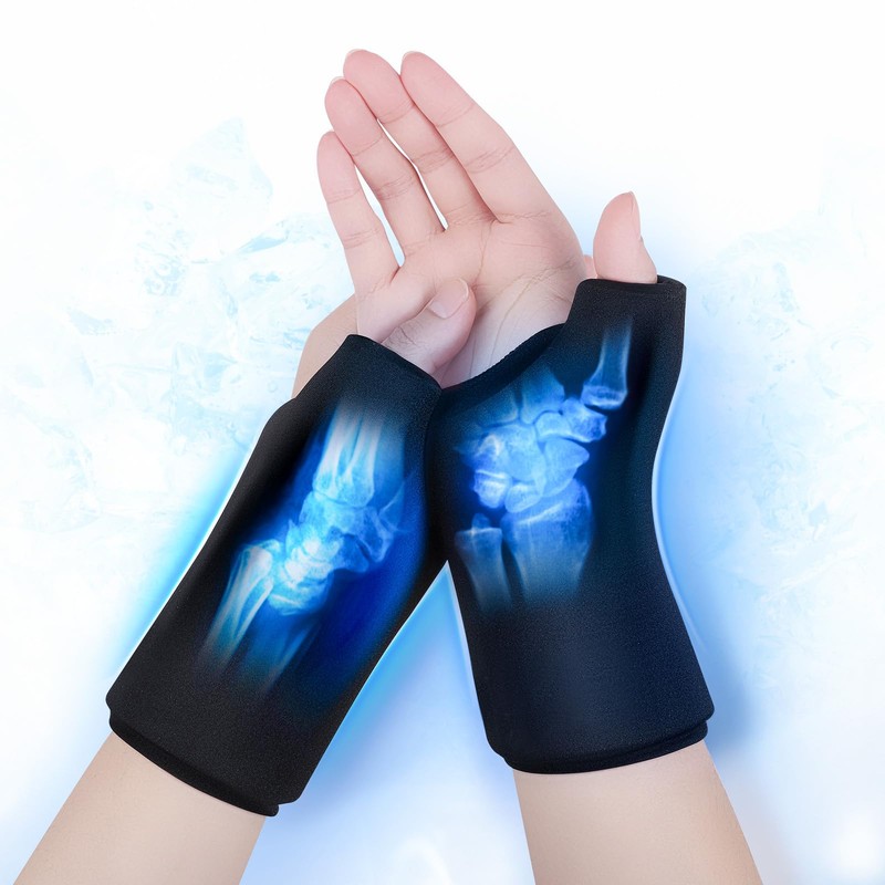 2 Pack Wearable Thumb Wrist Ice Pack-Hot Cold Compress Hand
