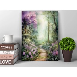 Twisted R Design 11x14 Lilac Path Canvas Print Wall Art