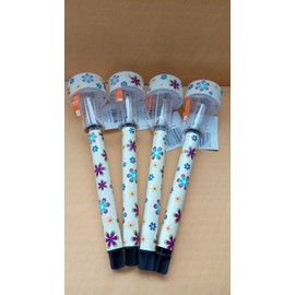 dg Hot Outdoor Yard Garden Path Way Solar Power LED FLORAL Design Set of 4