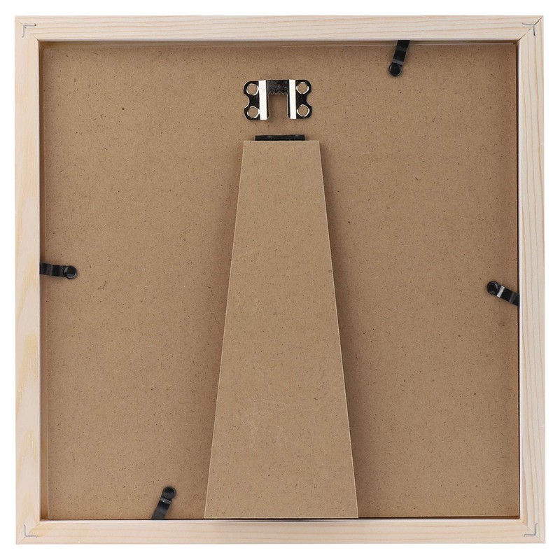 8x8 White Picture Frames Square Nature Solid Wood 4 Pack