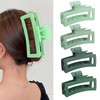 5 Inche Gradient Green Extra Large Claw Clips for Thick