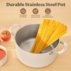 6 Quart Pot with Lid, BEZIA Tri-Ply Stainless Steel Stock