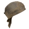 Milwaukee Leather MP7990 Unisex Distressed Brown Motorcycle Leather Cap -