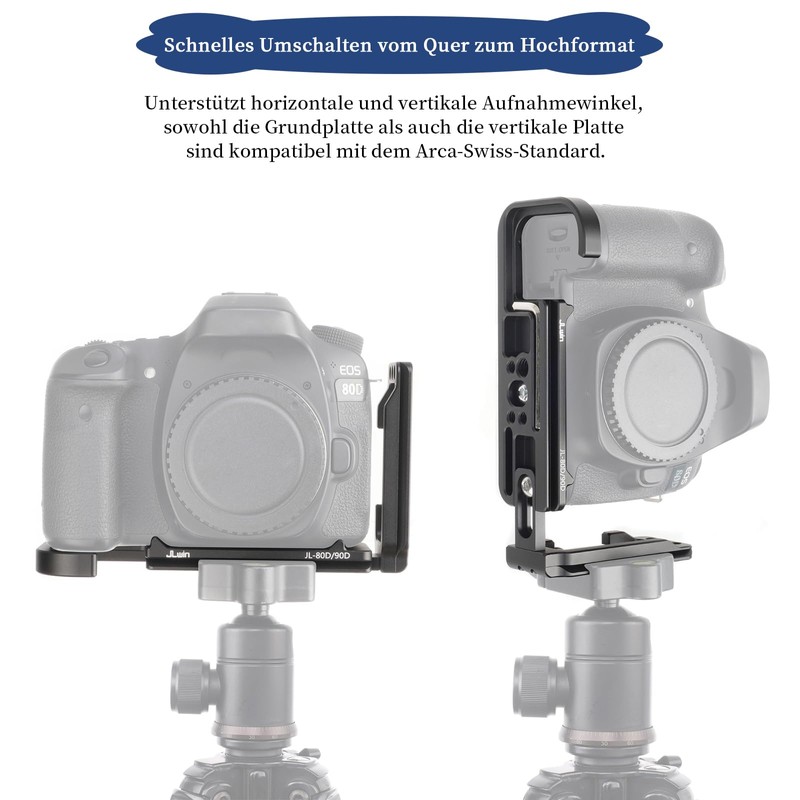 FOTGA Quick Release Plate L-shaped Bracket L-Bracket Vertical Expandable Plate