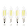 Lamsky E14 LED Filament Candle Shape Light Bulb,E14 European Base