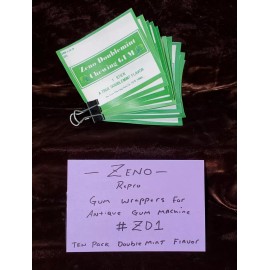 ZENO DOUBLEMINT FLAVORED REPRO ZENO GUM WRAPPERS ANTIQUE GUM MACHINE DOUBLEMINT FLAVORED 10 PACK #ZD1