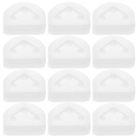 12Pcs 3-Hole Bridge Beads Classical Flamenco Guitar Beads for Acoustic Classical Guitar Nylon String Folk Guitar Ukulele Musical Instrument Accessories, White