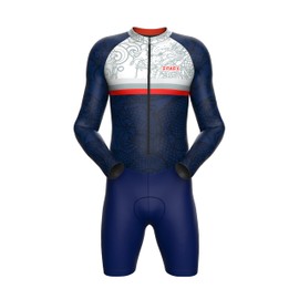 Sparx Long Sleeve Winter Cycling Thermal Skinsuit Pro Team Bicycle Suit Bike Racing Suit Cycle Kit 3D Pad (Dragon, L)