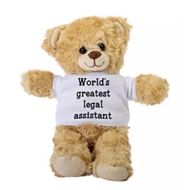 SpreadPassion World's Greatest Legal Assistant Teddy Bear, Gift Stuffed Animal