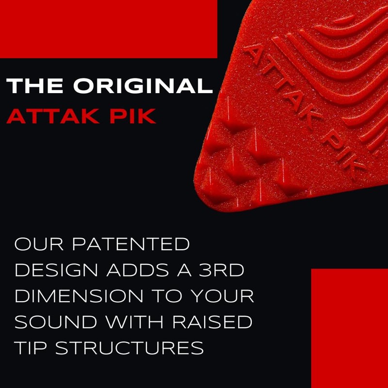 Acoustik Attak Guitar Pick – Percussive 12-String Effect, Enhanced Clarity,