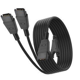 MEIRIYFA Call Center Headset QD Cable Y Splitter Adapter QD to Dual QD Y Cable, Headset Quick Disconnect Cord Adapter Trainer Cable for Coaching, Supervising, Training (Black, 2M)