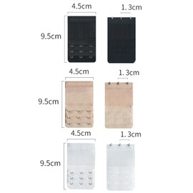 Dolaso 6 Pcs Women's Bra Extender 3 Hook Soft and Comfortable Bra Extension Strap for Women