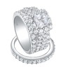 Wuziwen Women's Bridal Ring Sets 4Ct Princess Engagement Wedding Rings