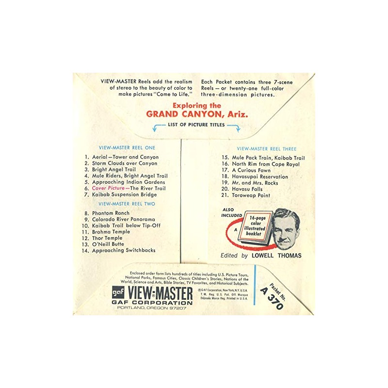 Exploring The Grand Canyon Packet - Classic ViewMaster Reels 3D