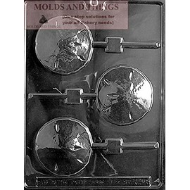 SAND DOLLAR LOLLY Chocolate Candy Mold With © Candy Making Instruction -set of 3
