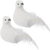 2 Pcs Artificial Peace Dove Animal Cosplay Party Hair Clips