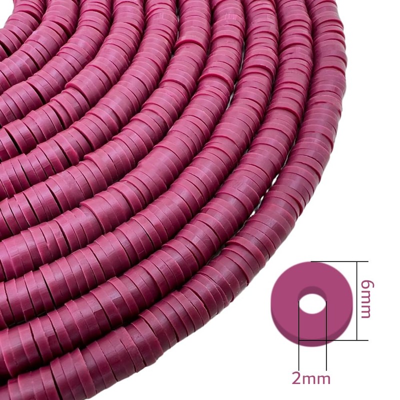 QiQnHngD 10 Strands Clay Bead, Heishi Beads for Bracelet Stack,