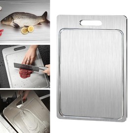 New Titanium Cutting Board with Grooves, Cutting Boards For Kitchen, Double-Sided Food-Grade Titanium Cutting Board For Cutting Meats, Fruits And Vegetables (11.41x7.87in)
