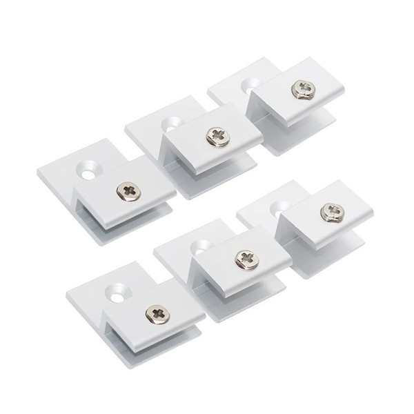 Pack of 6 H-shaped Glass Clamps with Thickened Clamping Arms,