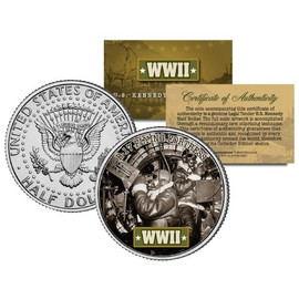 World War II B-17 Flying Fortress - Boeing Gunners U.S. JFK Kennedy Half Dollar Coin