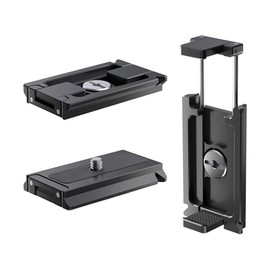 Freewell Arca Compatible Quick Release Plate with Integrated Smartphone Holder - Secure Mounting for Cameras, Tripods and Mobile Devices