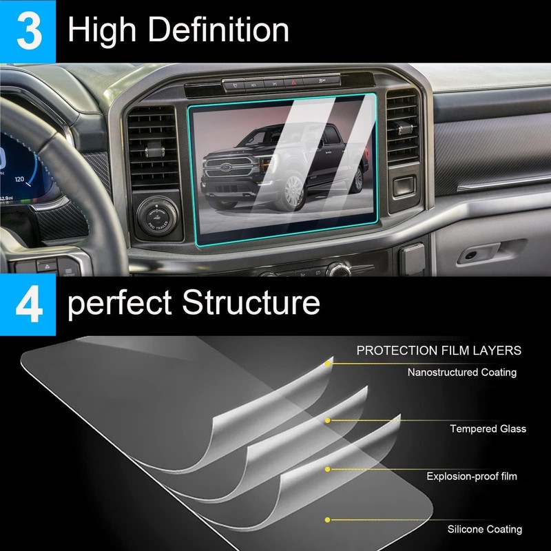 TTCR-II for 2021-2025 2026 Ford F150 Screen Protector 12 Inch