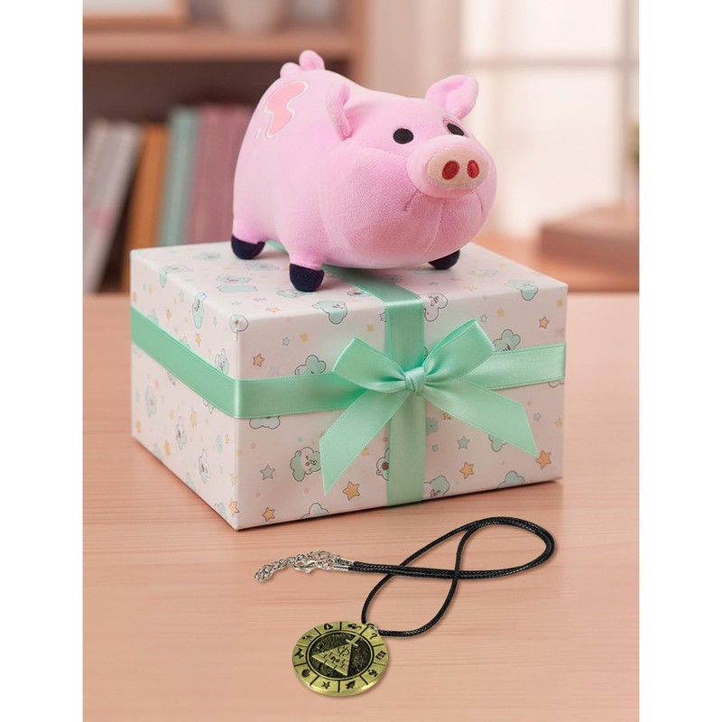 VIYRDOK Waddles Plush Gravity Pink Pig with Pendant, Cute Merch