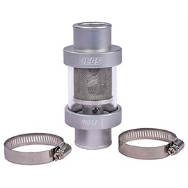 JEGS 53262 Inline Coolant Filter [1 1/2 in. OD, Silver]