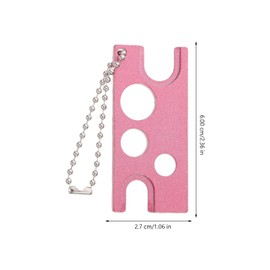 FRCOLOR Essential Oil Bottle Opener with Keychain 2pcs Metal Essential Oil Key Remover Key Tool for Roll-on Sample Drams Most Bottle Orifice Reducers Tops Removal