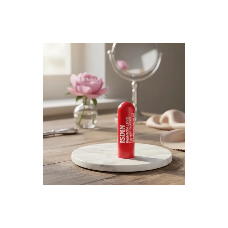 Reparador Labial Con A.h. | Color: Rojo | Isdin 4g