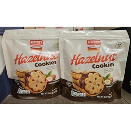 Bentons European Hazelnut Cookies 6.07oz 172g (Two Bags)