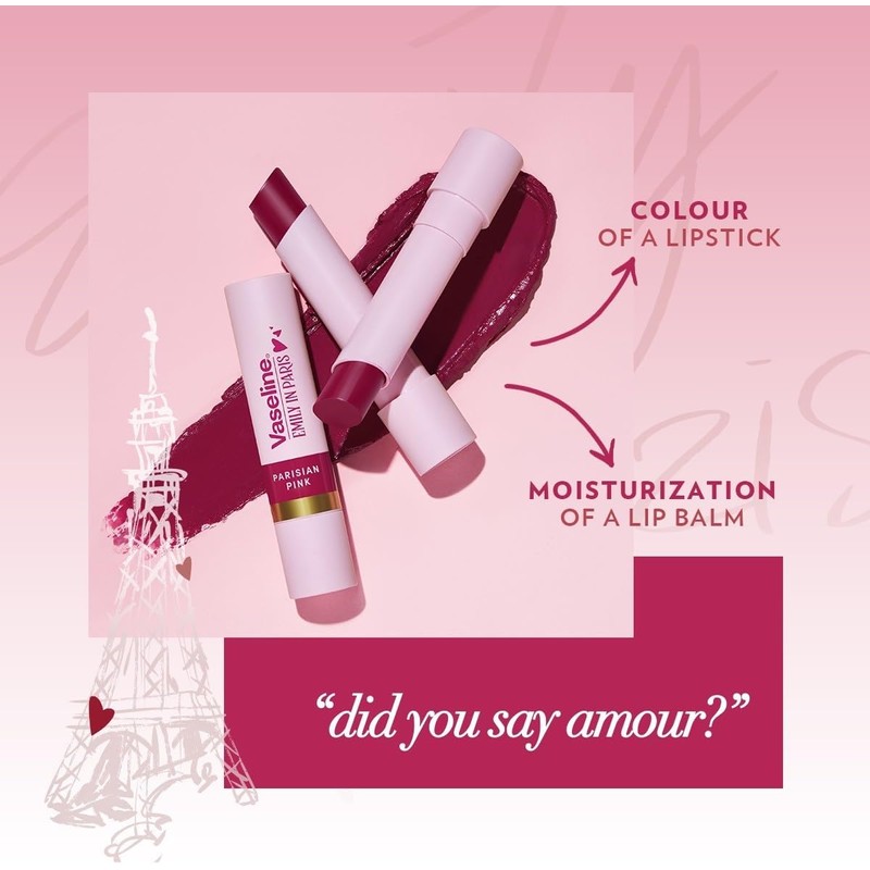 Vaseline Emily in Paris Bálsamo Labial Color Rosa Parisian Pink