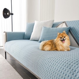 OTOB Cooling Dog Couch Cover Ice Silk Fiber, Washable & Non Slip Sofa Protector Pet Mat, Soft Dog Bed Couch Cover Cooling Mat, Durable Pet Friendly Dog Sofa Protector Covers(Blue, 36"*70")