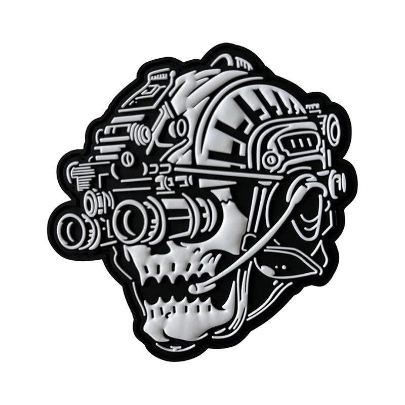 2 PCS AliPlus Skull Night Vision Goggles Patch Luminous Patch
